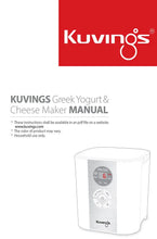 Kuvings Smart Yogurt Maker with 4 Hour Rapid Yogurt Mode Greek Yogurt & Cheese Maker