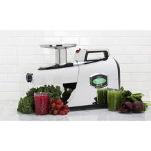 Green Star Elite Twin Gear Juicer Chrome Produce