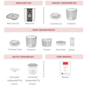 Kuvings Smart Yogurt Maker with 4 Hour Rapid Yogurt Mode Greek Yogurt & Cheese Maker