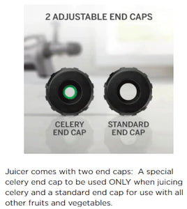 Omega Juicer - MM1500GY13 Cold Pressed Juicer Including Celery Cap