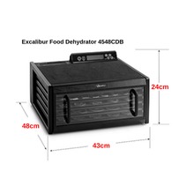 Excalibur Food Dehydrator 4548CDB Dimensions