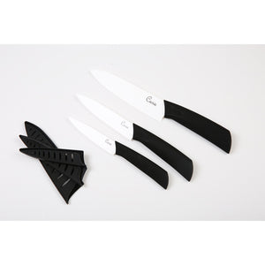 Cara Ceramic Knife Set White - 3 Piece Protectors